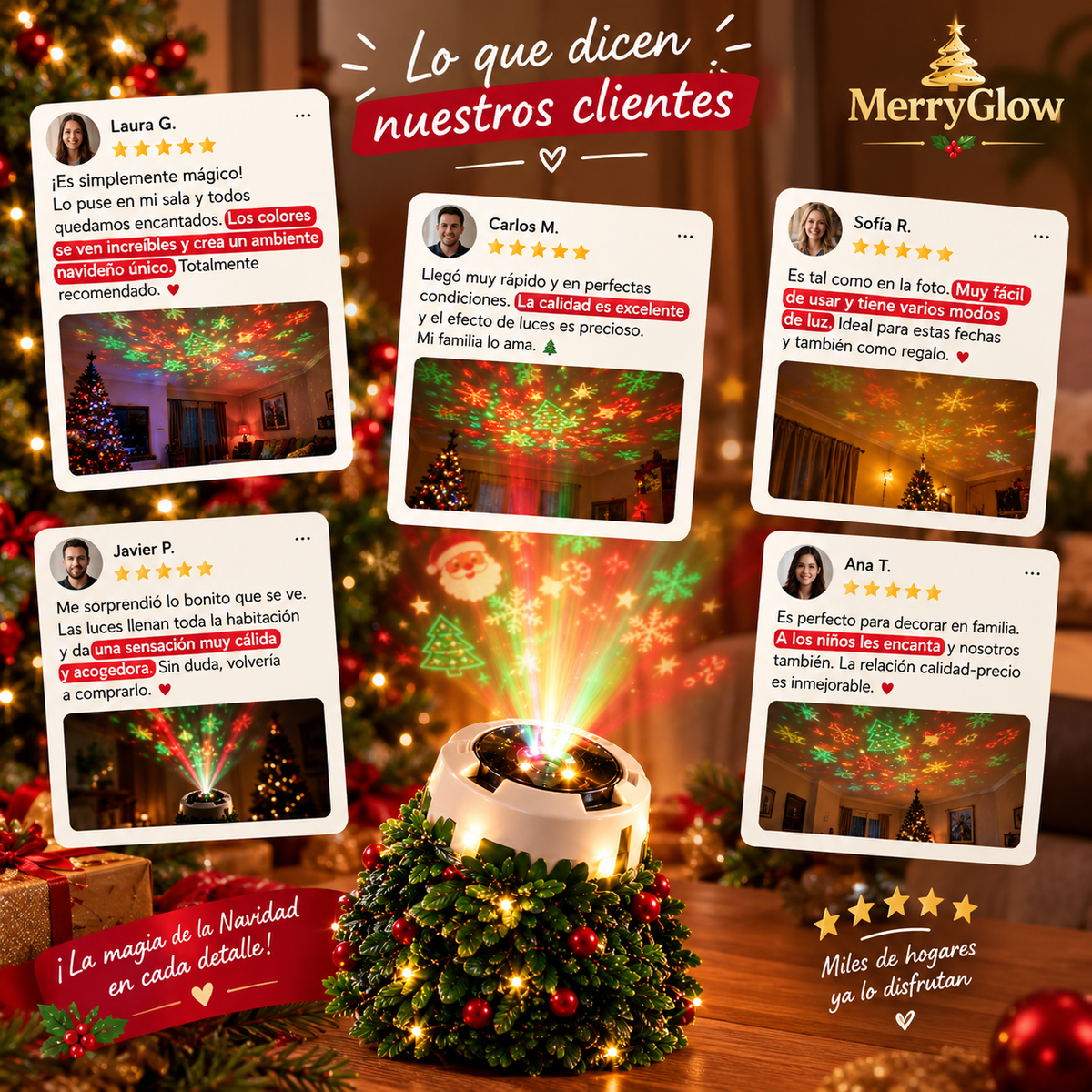 Set Navideño LED de Árbol y Corona – Decoración Festiva